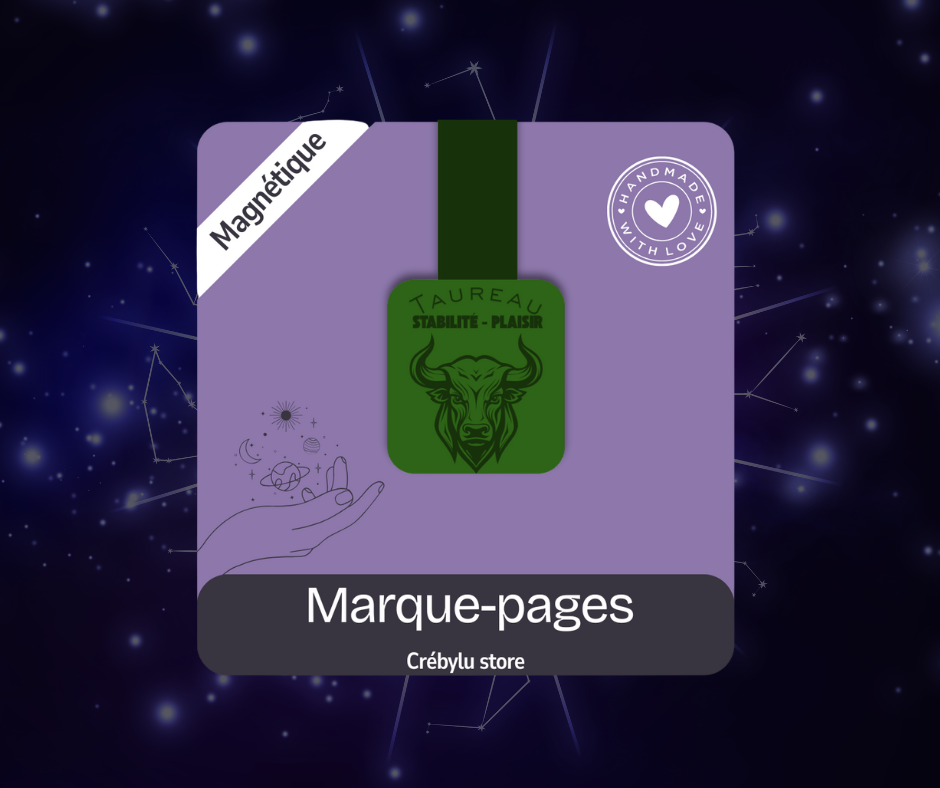Taureau - Marque-pages magnétique astrologie
