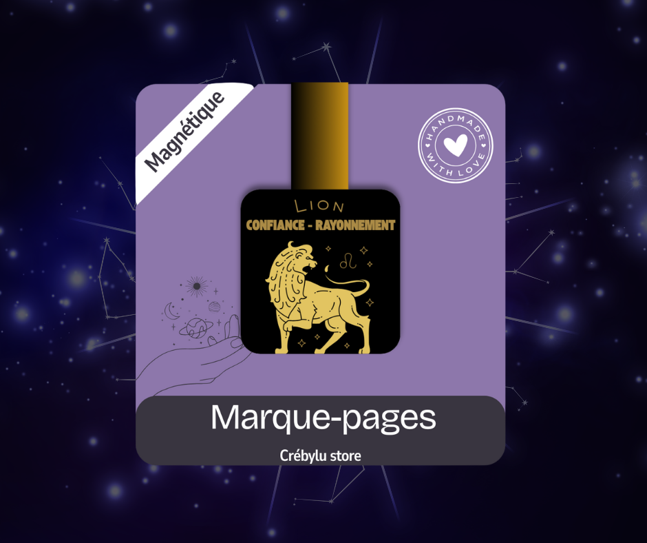 Lion - Marque-pages magnétique astrologie