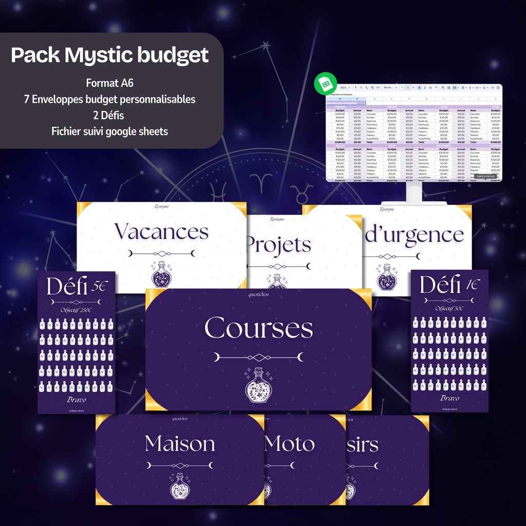 Pack Witchy budget - Enveloppes budget