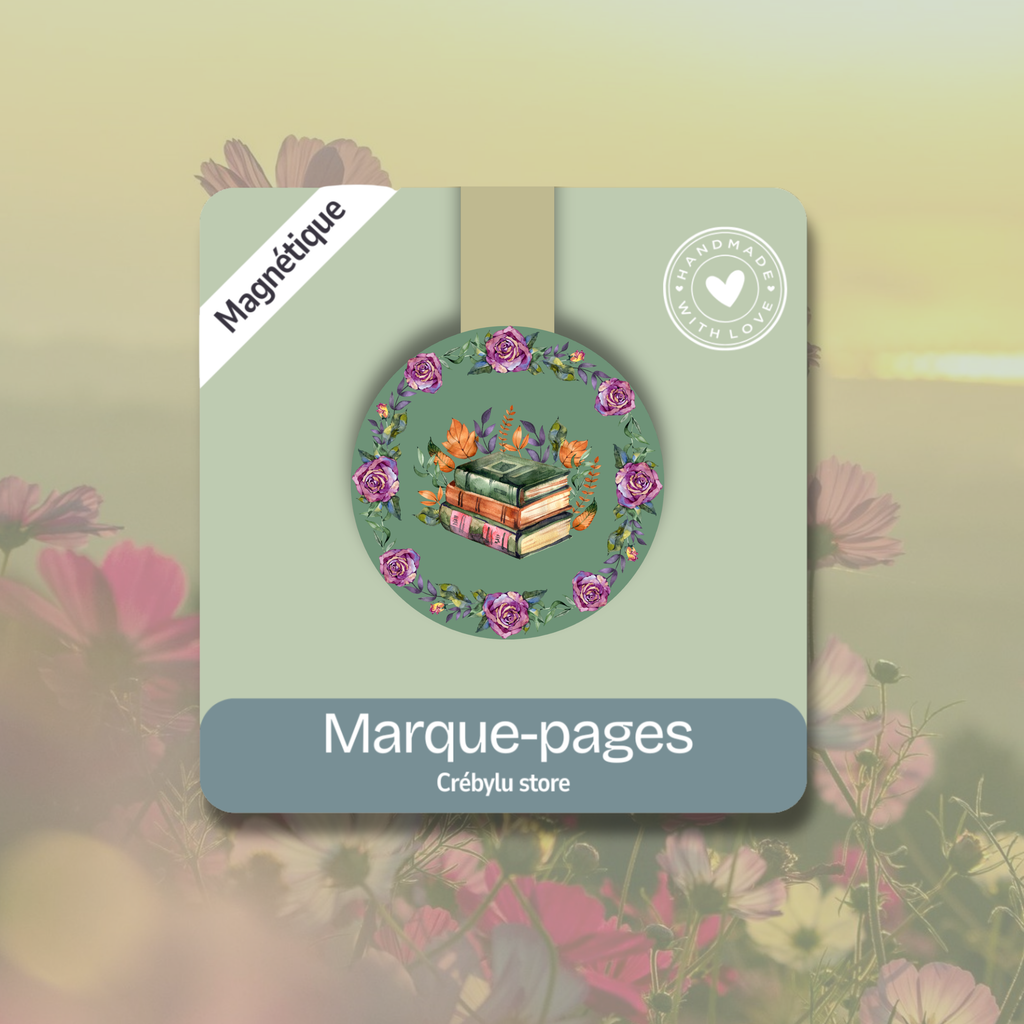 Garden of Pages — Marque-page Magnétique Fleurs & Livres