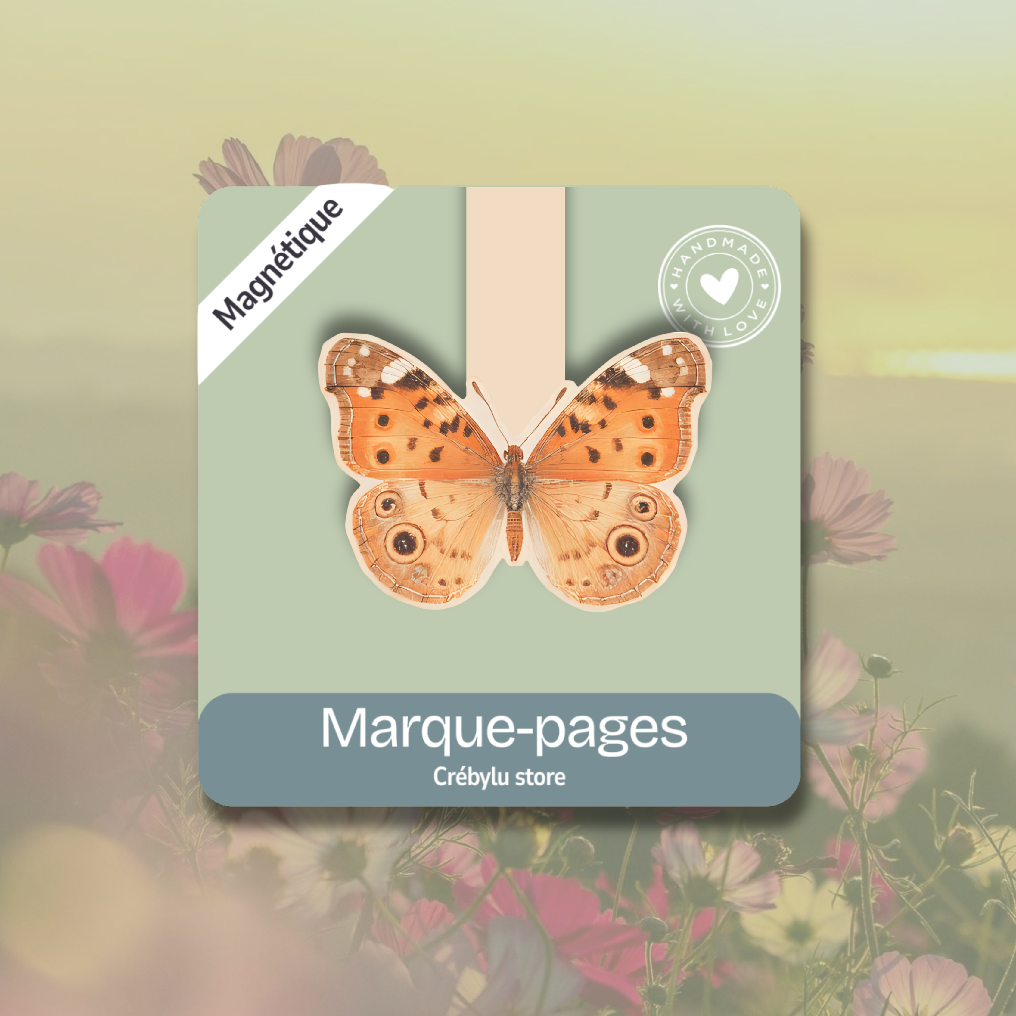 Gentle Metamorphosis — Marque-page Magnétique Papillon