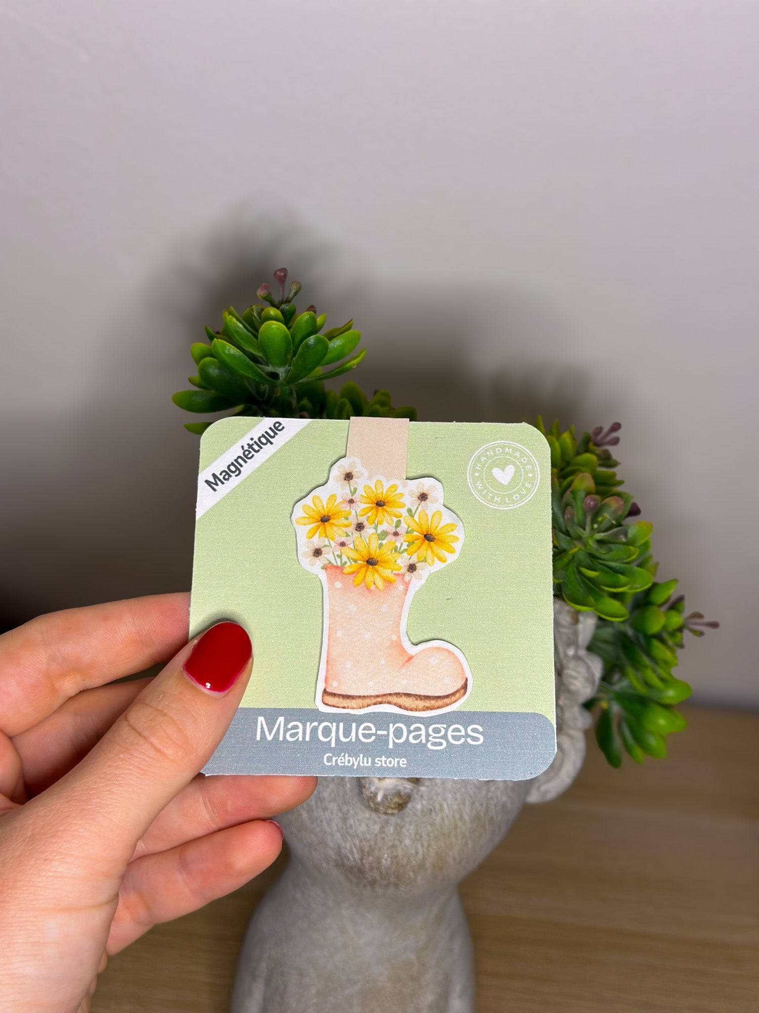 Blooming Boots — Marque-page Magnétique Botte & Tournesols