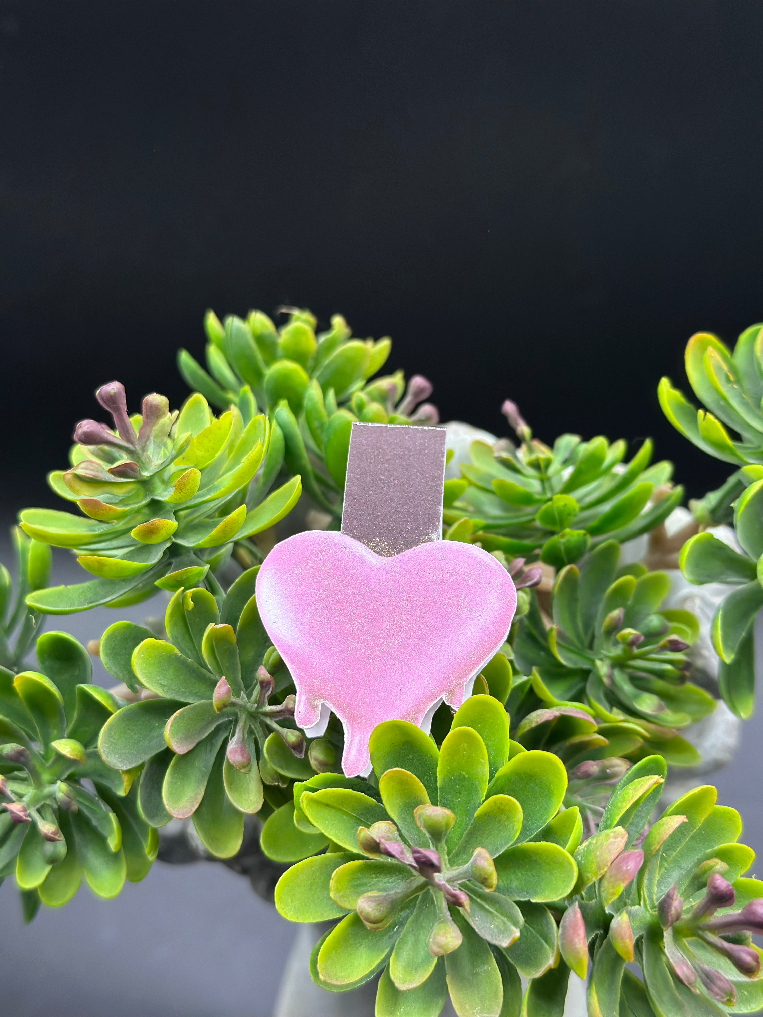 Détail illustration marque-page magnétique handmade — main et végétal