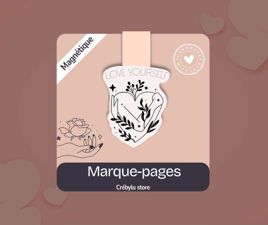 Love yourself - Marque-pages magnétique