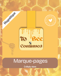 Marque-page magnétique To Bee Continued — typographie dorée miel Collection Honey Garden CrébyluStore