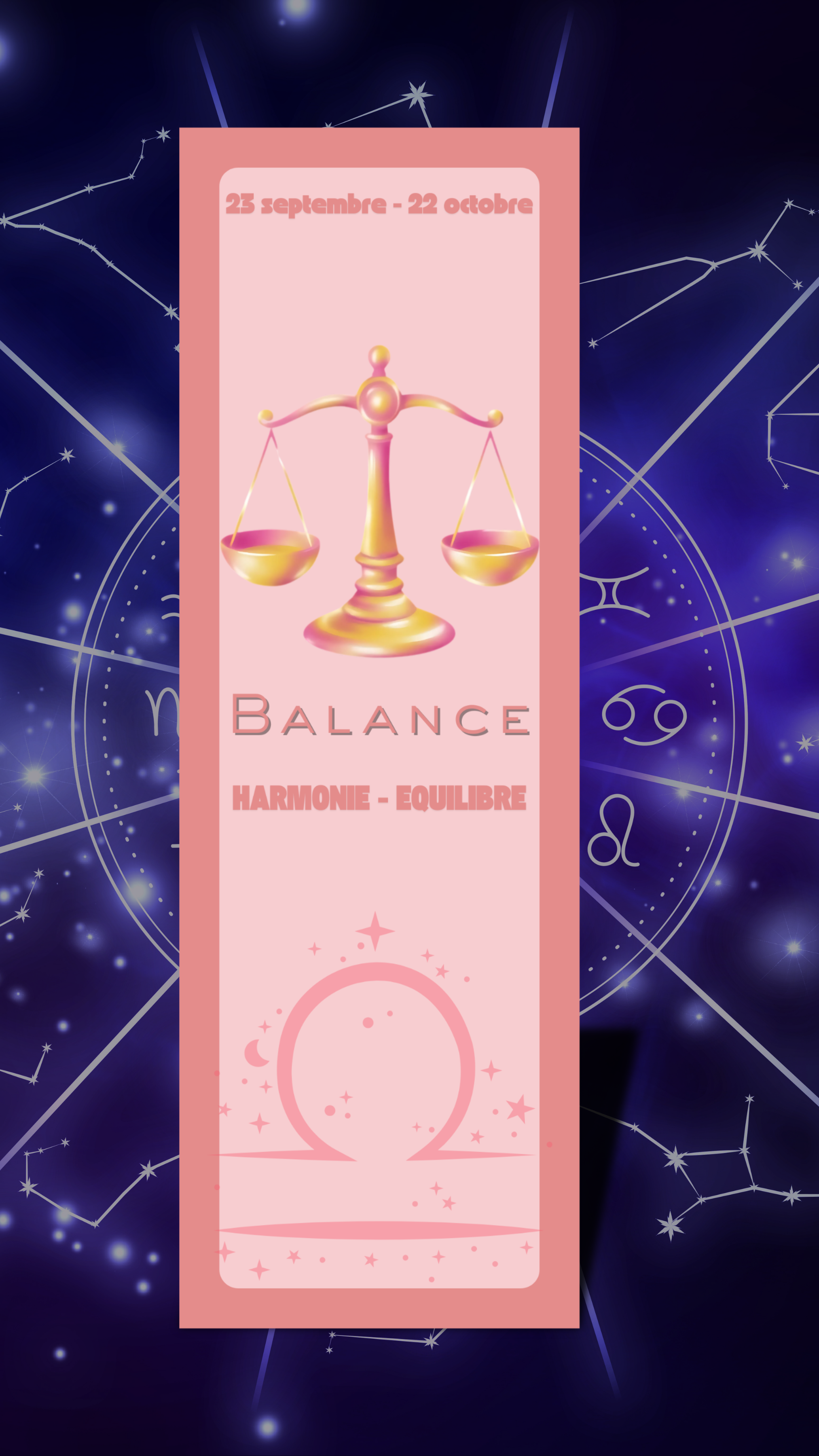 Balance - Marque-pages classique astrologie