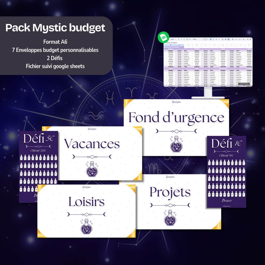 Pack Witchy budget - Enveloppes budget