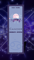 Cancer - Marque-pages classique astrologie