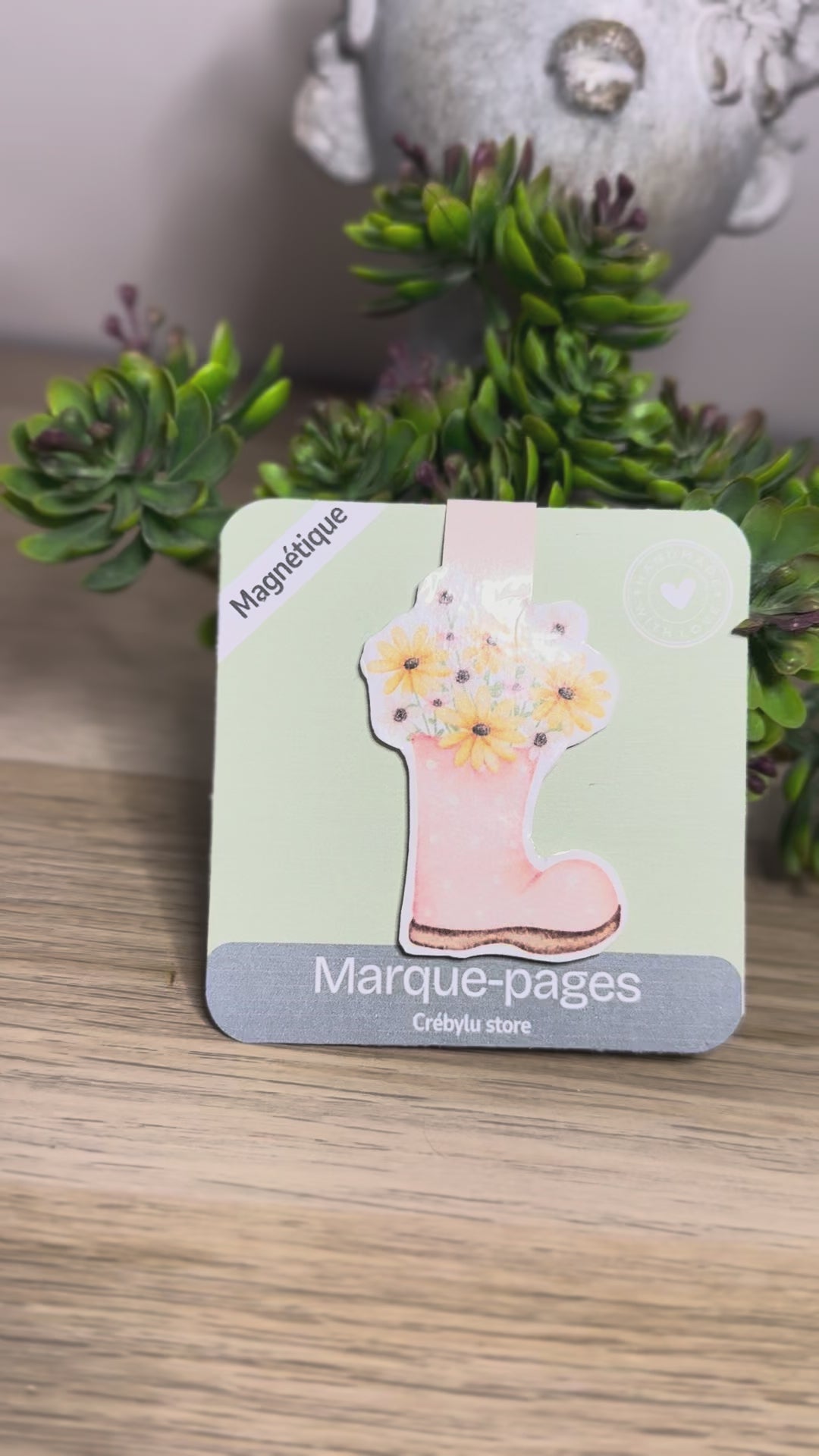 Blooming Boots — Marque-page Magnétique Botte & Tournesols