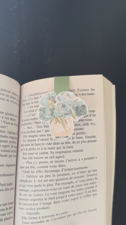 Quiet Bouquet - Marque-page Magnétique Fleurs Bleues