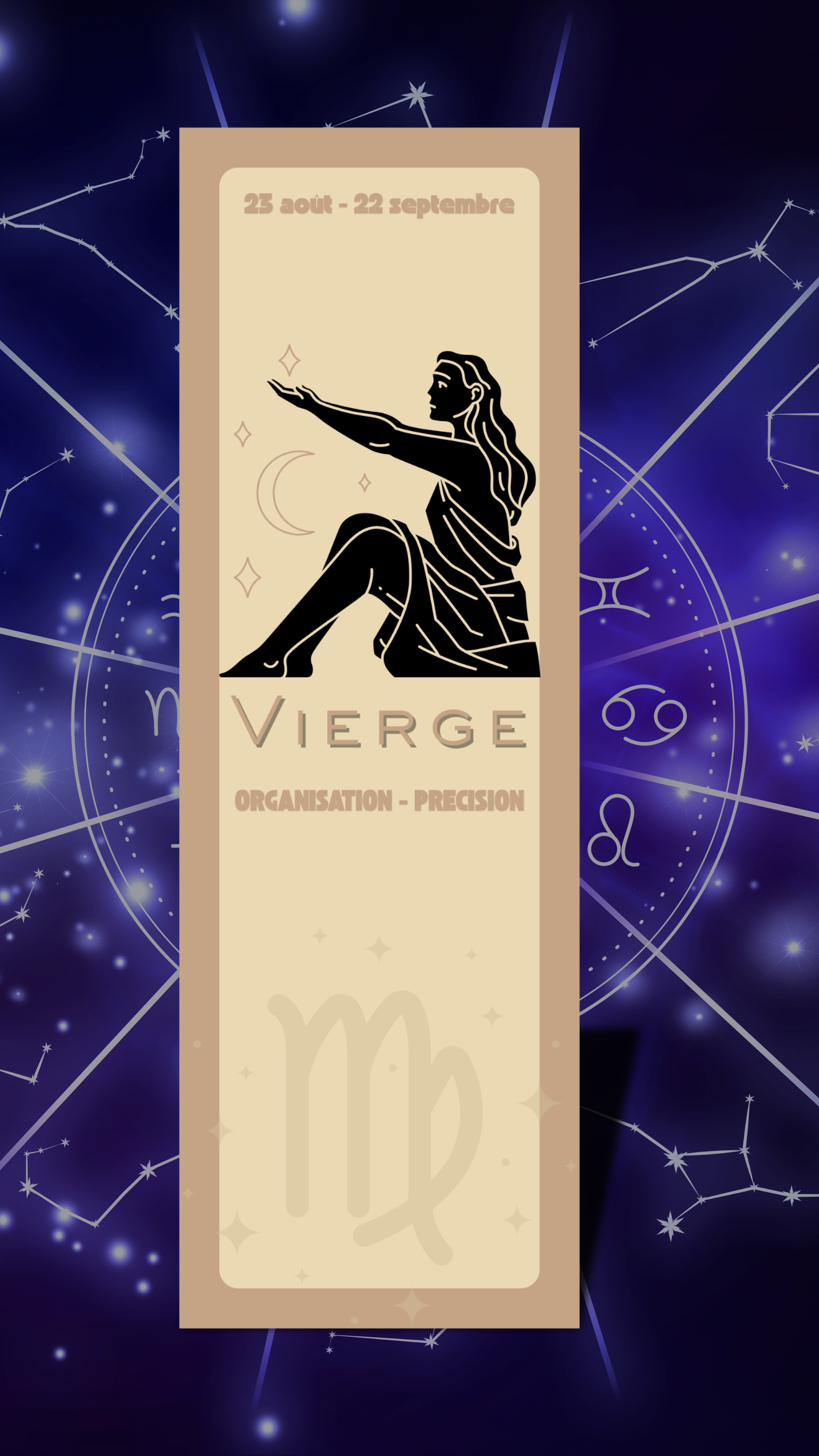 Vierge - Marque-pages classique astrologie